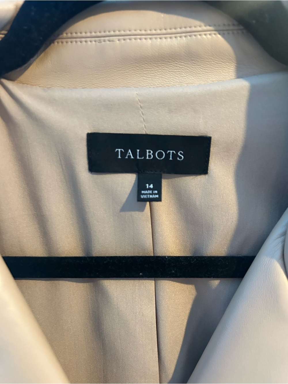 Talbots Faux Leather Moto Jacket – Camel/Tan – Women’s Moto Style Zip Jacket - Picture 5 of 6